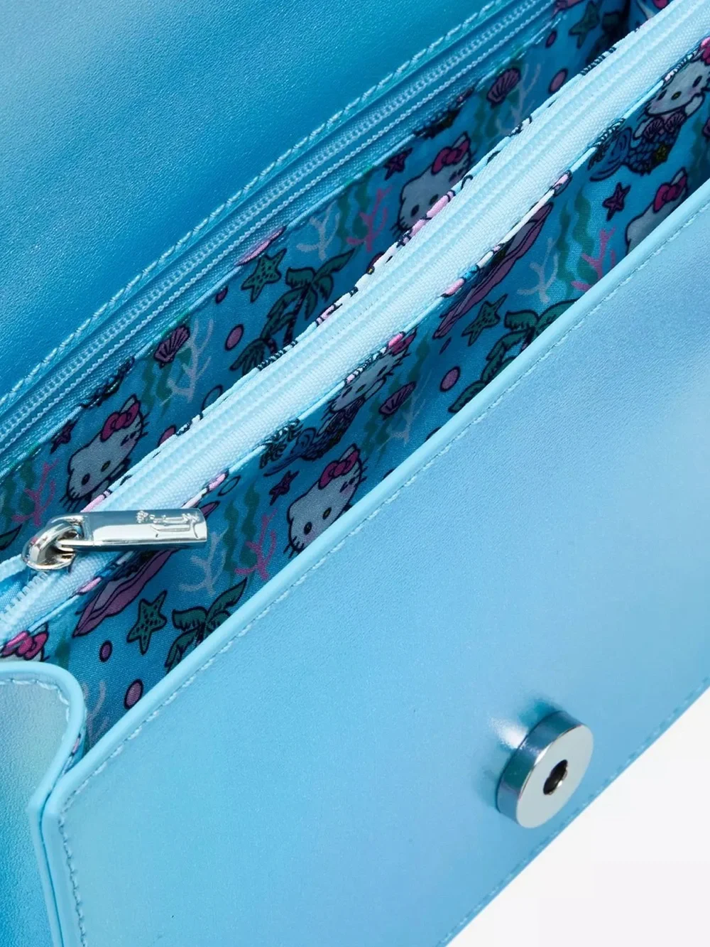 Loungefly Sanrio Hello Kitty Mermaid Metallic Top-Handle crossbody Bag New!